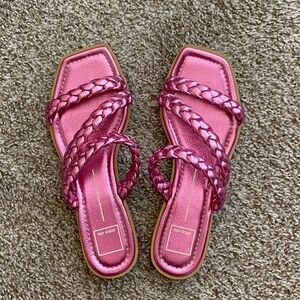 Anthropologie Dolce Vita Metallic Pink Sandals